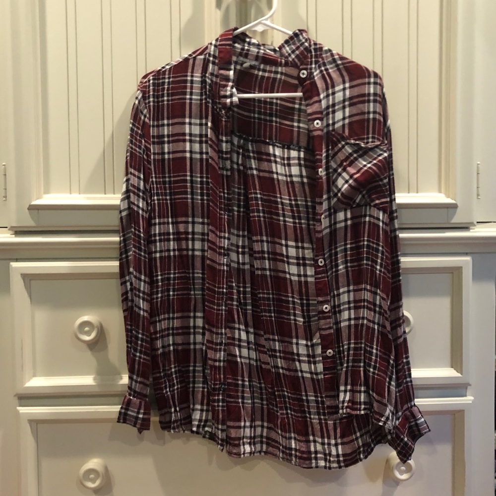 Charlotte Russe Maroon Flannel
